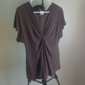 Daytrip Ruched V Neck Blouse